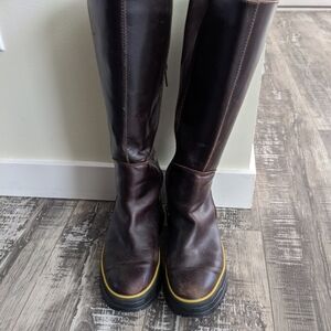 Knee high brown boots